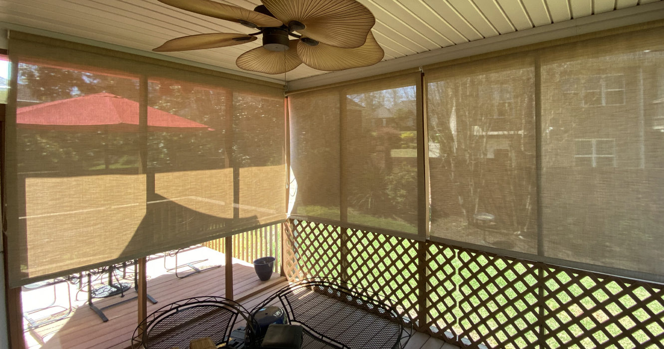 Exterior roller shade upgrade.